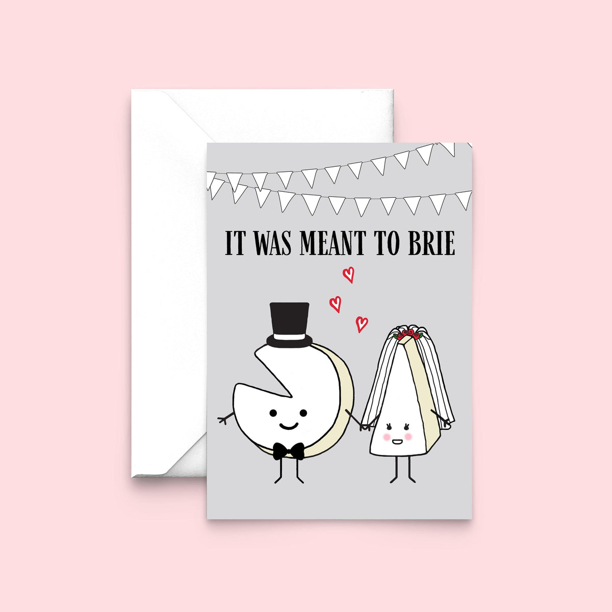 'Meant to Brie' Funny Cheese Wedding Card Cards for your Other Half Of Life & Lemons 