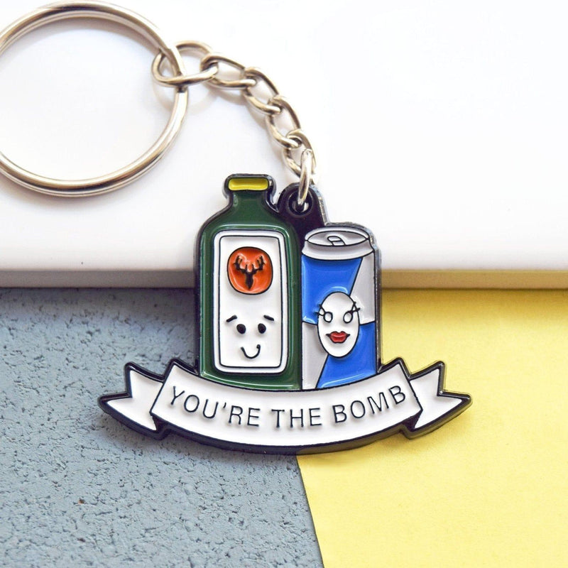 'You're the Bomb' Enamel Keyring Keyring Of Life & Lemons 