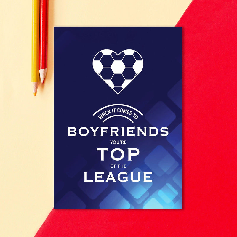 Football Valentine's Card for Boyfriend Cards for your Other Half Of Life & Lemons 