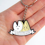 Funny Cheese Valentine's Keyring Keyring Of Life & Lemons 