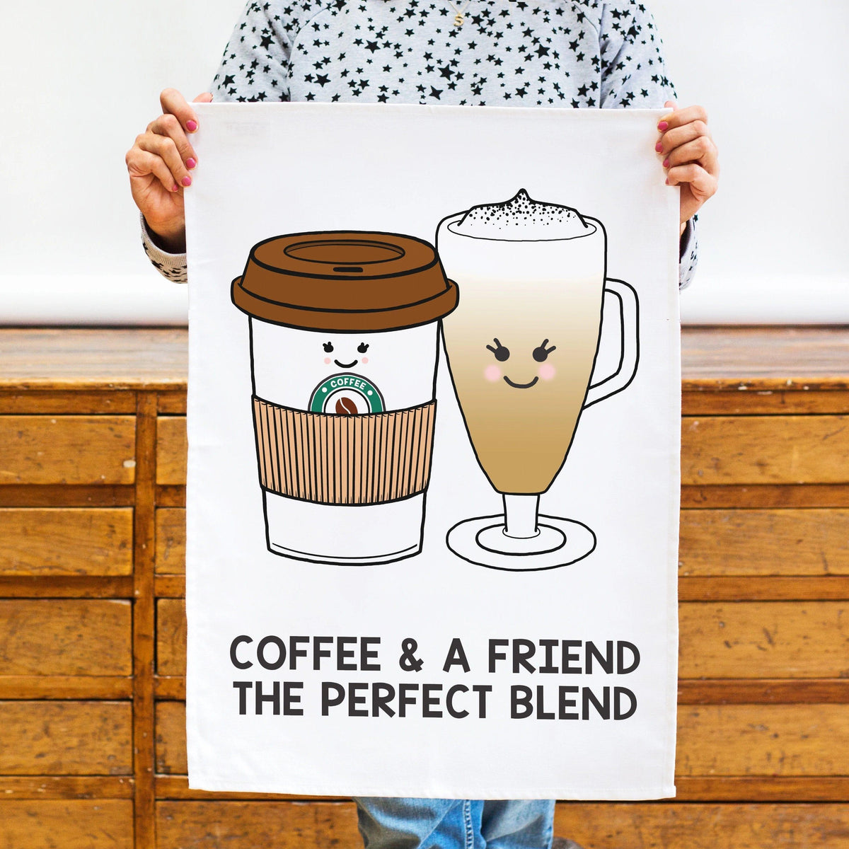 'Coffee And A Friend' Tea Towel Tea Towel Of Life & Lemons 