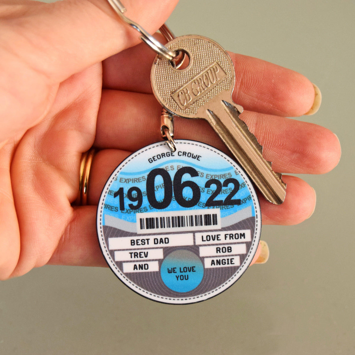 Personalised Tax Disc Keyring for Dad Personalised Keyring Of Life & Lemons 