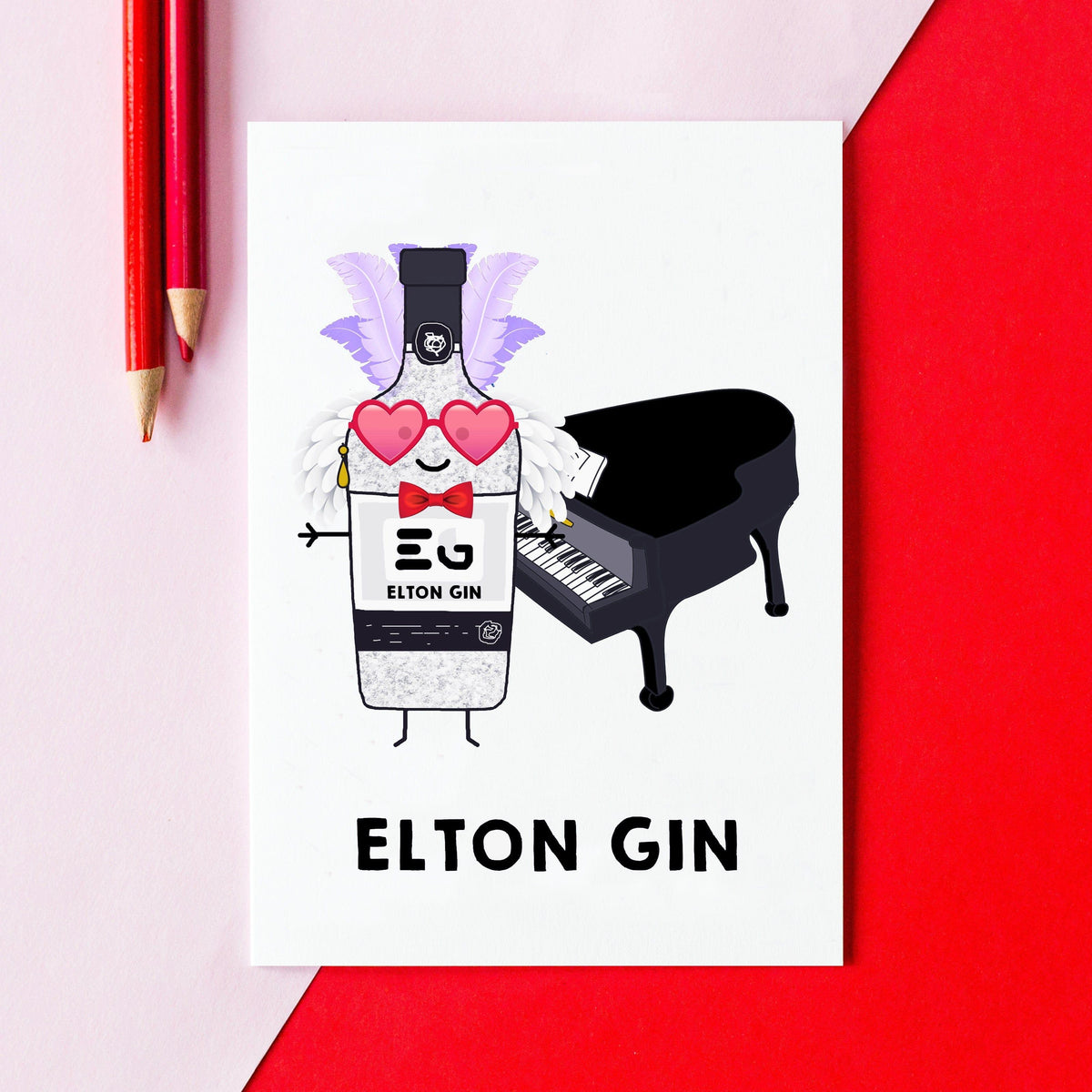 'Elton Gin' Funny Gin Card General Cards Of Life & Lemons 