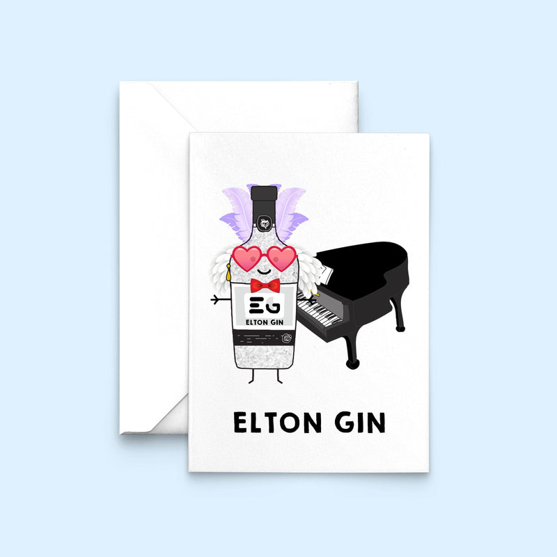 'Elton Gin' Funny Gin Card General Cards Of Life & Lemons 