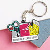 'Thready, Steady, Sew!' Keyring Keyring Of Life & Lemons 