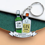 'Gin It Together' Friendship Keyring Keyring Of Life & Lemons 