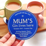 Personalised 'Blue Plaque' Glass Coaster for Mum Coaster Of Life & Lemons® 