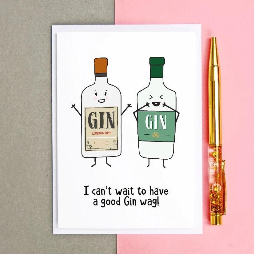 'Gin Wag' Card for Friend Cards for Friends Of Life & Lemons 