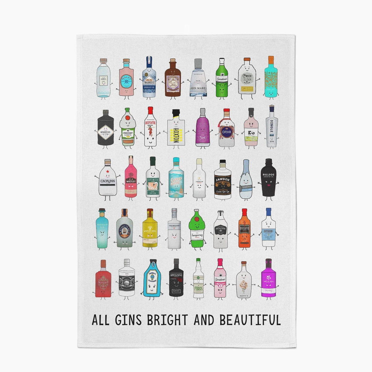 'All Gins Bright & Beautiful' Tea Towel Tea Towel Of Life & Lemons 