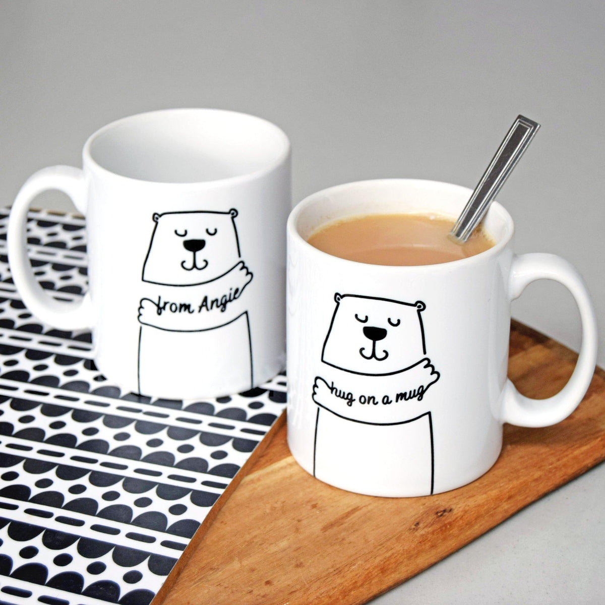 Personalised Bear 'Hug On A Mug' Gift Personalised Mug Of Life & Lemons 