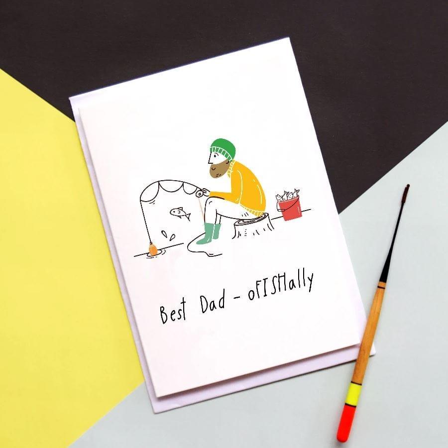 'Best Dad' Funny Fishing Father's Day Card Cards for Dad Of Life & Lemons 