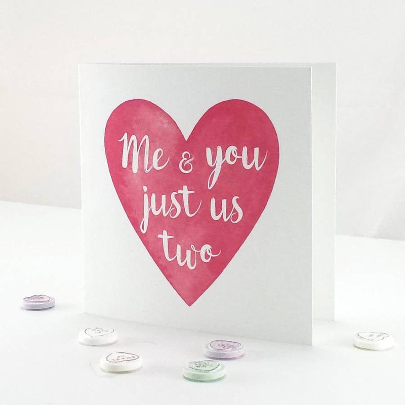 'Just Us Two' Valentine's Card Cards for your Other Half Of Life & Lemons 