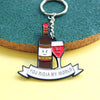 Funny Wine Valentine's Keyring Keyring Of Life & Lemons 