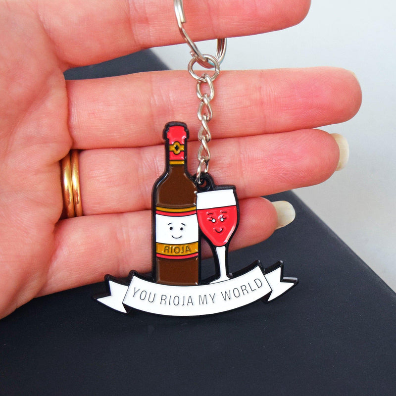 Funny Wine Valentine's Keyring Keyring Of Life & Lemons 