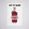 Funny Sloe Gin Christmas Tea Towel Tea Towel Of Life & Lemons 