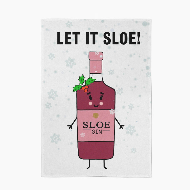 Funny Sloe Gin Christmas Tea Towel Tea Towel Of Life & Lemons 