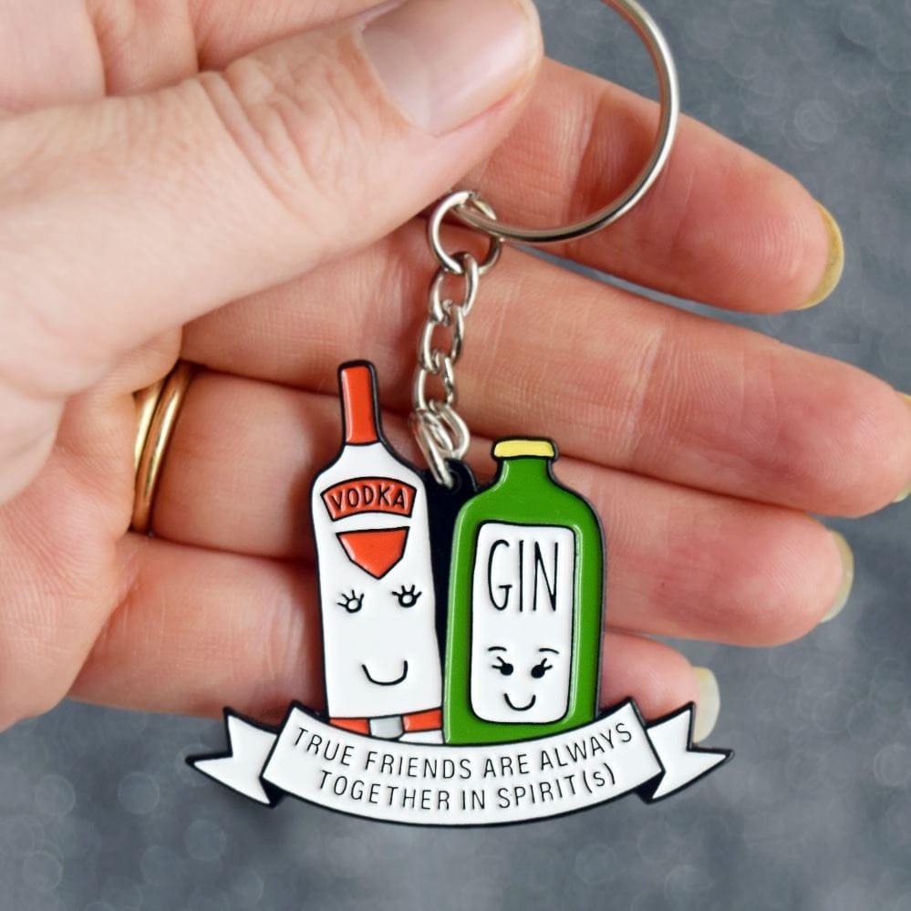 'Together in Spirits' Friendship Keyring Keyring Of Life & Lemons 