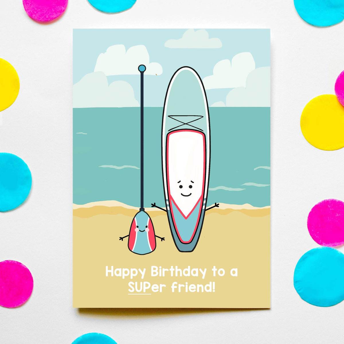 Stand Up Paddle Board Birthday Card For Friend Cards for Friends Of Life & Lemons 