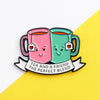 'Tea and a Friend' Enamel Pin Badge Enamel Pin Badge Of Life & Lemons 