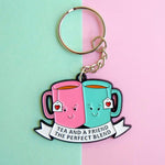 'Tea and a Friend' Keyring Keyring Of Life & Lemons 